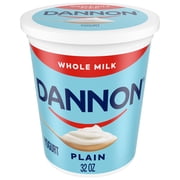Dannon Plain Whole Milk Yogurt Quart, 32 oz