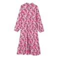 thumbnail image 5 of DHFJKG Bohemian Floral Dresses For Women Long Sleeve Casual Loose Fit Turndown Collar Spring Summer Midi Dress Beach OutFits Soft Dresses, 5 of 5
