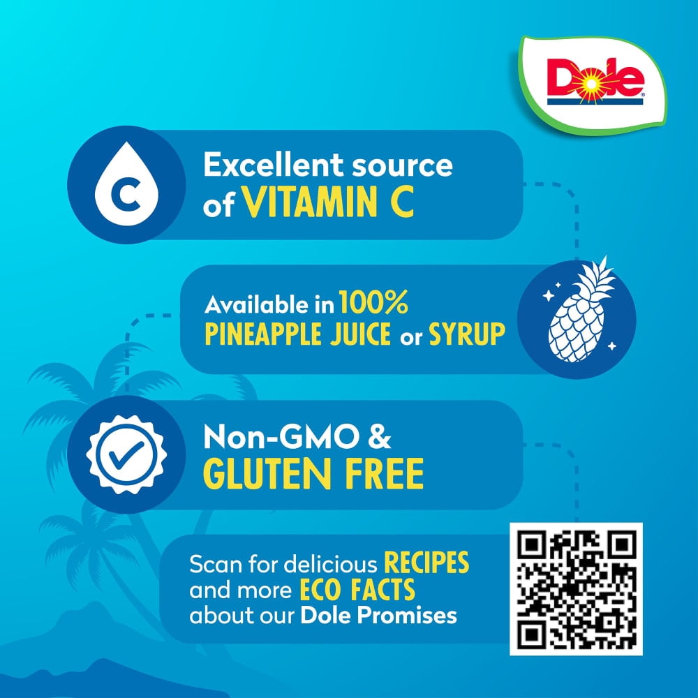 Dole Canned Pineapple Slices Fruit In Heavy Syrup 20 oz - 5 Pack