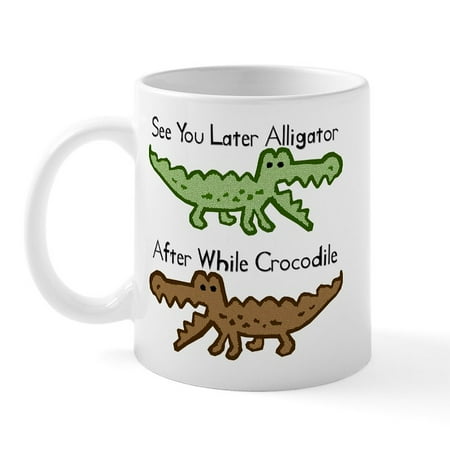 

CafePress - Alligator And Crocodile Mug - 11 oz Ceramic Mug - Novelty Coffee Tea Cup