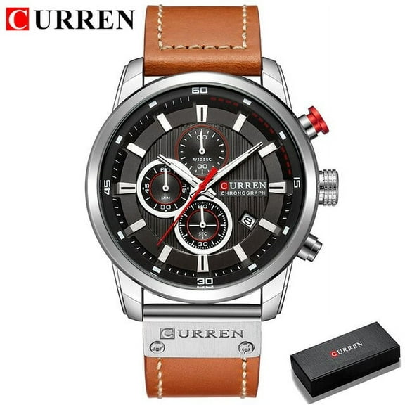 Top Brand Luxury Curren Fashion Leather Strap Quartz Men Watches Casual Date Business Male Wristwatches Clock Montre Homme 2019 - Quartz Wristwatches