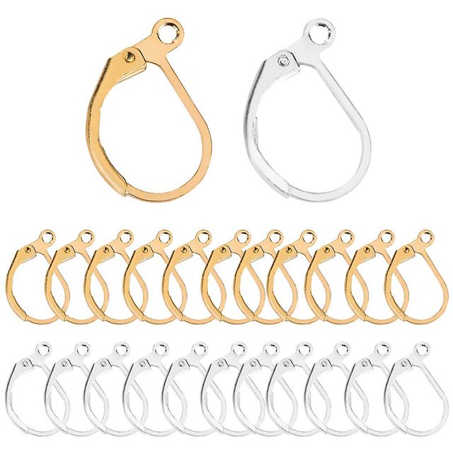 100 Ganchos para Pendientes YONGSHENG Latón Francés Chapado en Oro Diseño Abierto