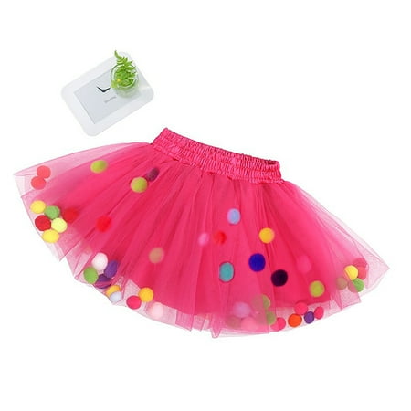 

uublik Tutu Dress for Girls Cute Party Dance Net Yarn Tulle Princess Dress Sizes 1T-6