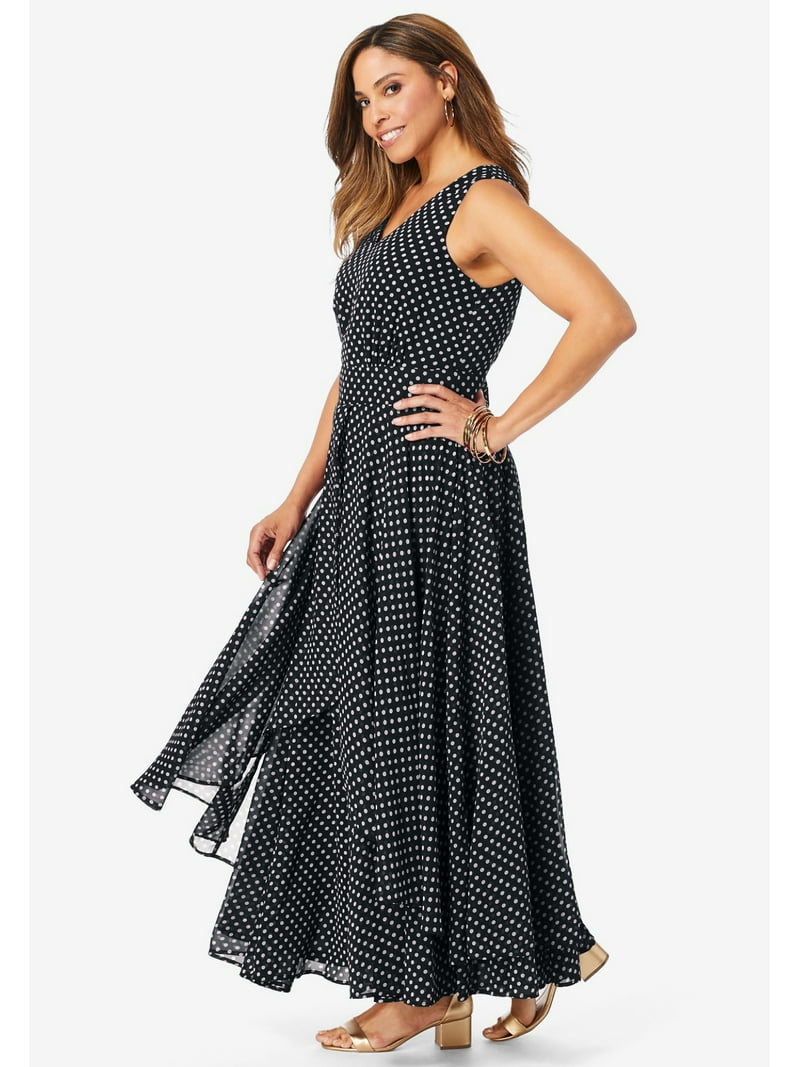 chinese dress ladies Jessica London Women's Plus Size Georgette Flyaway Maxi Dress