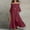 🔥 Wine, variant on Sentmoon Modest Dresses for Women Plus Size Dress Summer 2026 Off The Shoulder Loose Fit Decora Dress for Party and Festival S-3XL