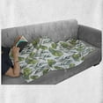 thumbnail image 6 of Leaves Soft Flannel Fleece Throw Blanket, Motifs of Foliage Water Lilies Composition in Green Shades, Cozy Plush for Indoor and Outdoor Use, 50" x 60", Green Pale Green, by Ambesonne, 6 of 6