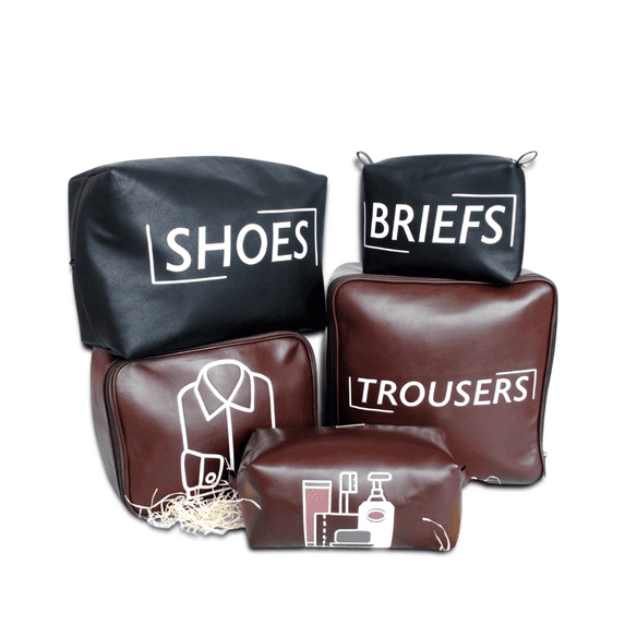 "The Essentials" Unisex Travel Packing Cubes Set of 5 by Strutt for convenient storage & travel