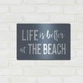 thumbnail image 3 of Luxe Metal Art 'Life is Better at the Beach' by lettered & lined, Metal Wall Art, 16"x12", 3 of 9