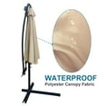 thumbnail image 4 of Aukfa 10ft Patio Solar LED Lighted Outdoor Umbrellas with Cross Base for Market Beach Pool - Tan, 4 of 8