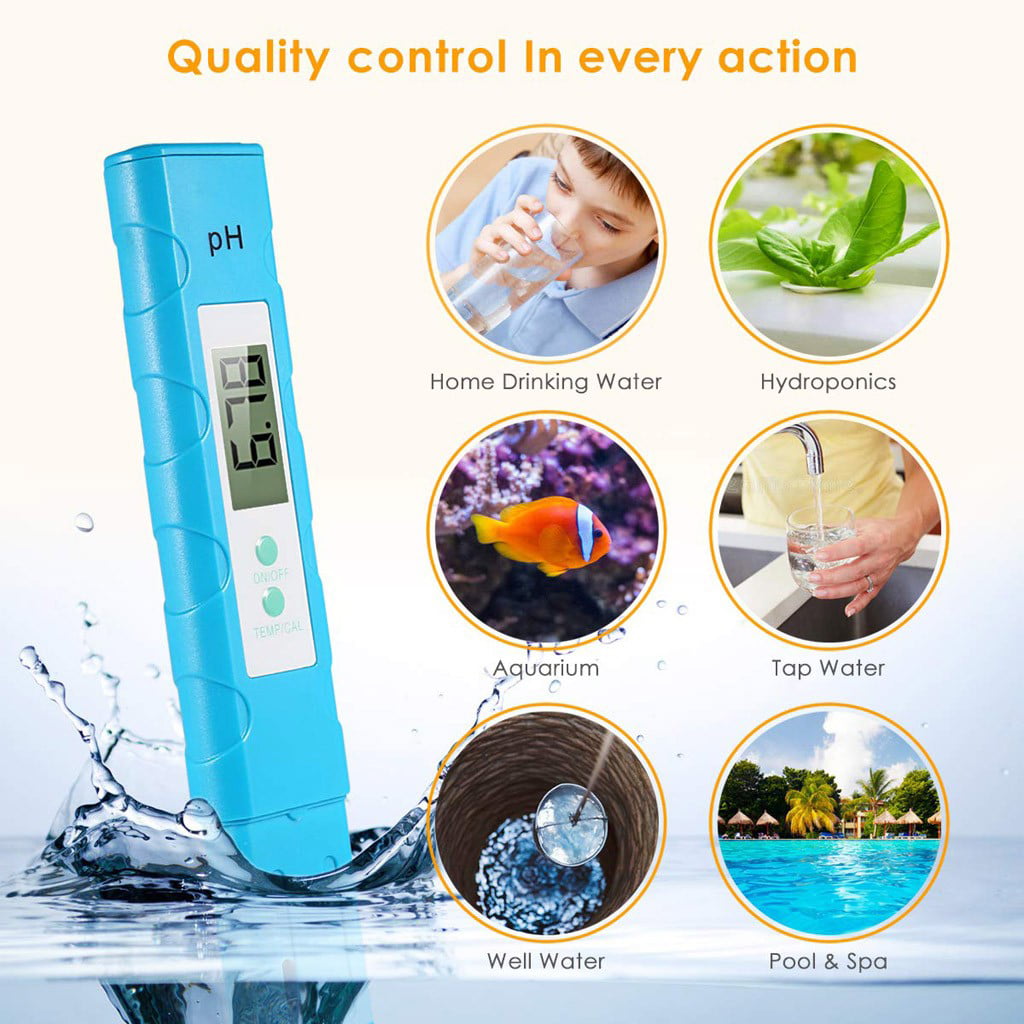 DIGITAL PH TESTER Meter Tester Aquarium Pool Spa Hydroponic Water Quality Level