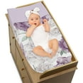 thumbnail image 3 of Sweet Jojo Designs Peony Floral Garden Purple and Ivory Changing Pad Cover, 3 of 6