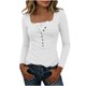 thumbnail image 1 of Mujeres Básicas Manga Larga Tops Encaje Patchwork de Punto Blusa, Slim Fit Cuello U Base Camisa para Primavera Invierno, 1 of 9