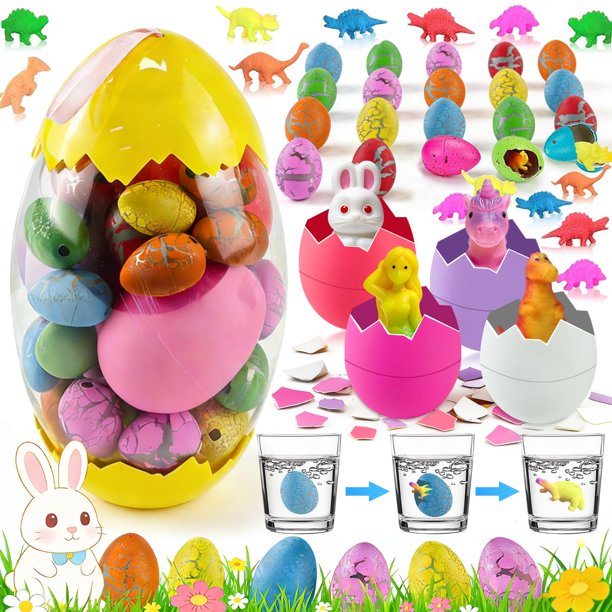 Huevos de Pascua para Eclosionar TitTees, 24 Piezas, Juguetes de Dinosaurios