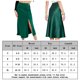 thumbnail image 2 of Falda casual Falda drapeada de satén brillante Faldas largas suaves para mujer (Verde M) FLhrweasw Para estrenar, 2 of 9