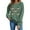Green, variant on Womens Fall Sweatshirt Coquette Bow Pumpkin Graphic Pullover Long Sleeve Crewneck Tops Casual Autumn Clothes Ladies Halloween Apparel