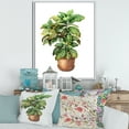 thumbnail image 2 of Designart 'Green Croton In Clay Flowerpot' Traditional Framed Canvas Wall Art Print, 2 of 5