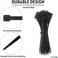 thumbnail image 6 of Kable Kontrol Black Zip Ties - 8" Inch Long - UV Resistant Nylon - 50 Lbs Tensile Strength - 100 pc Pack, 6 of 6