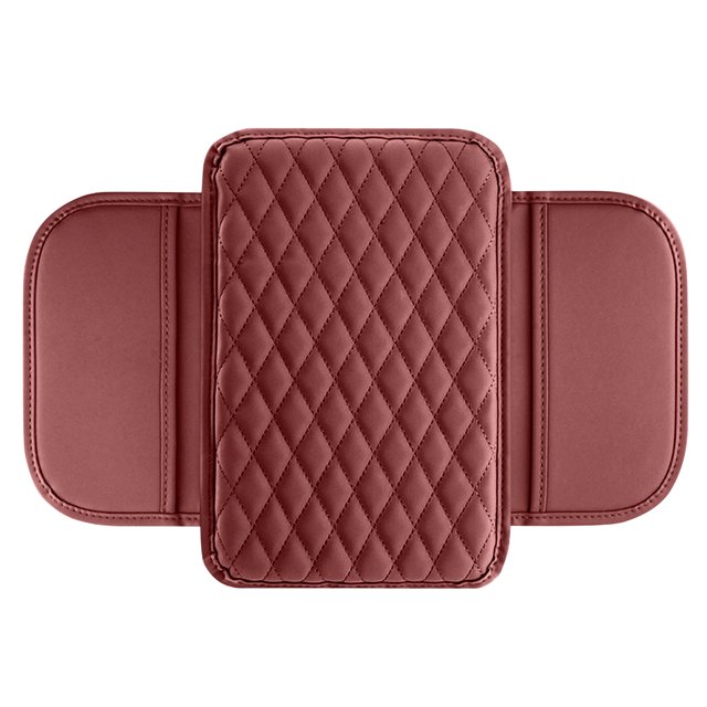 Clearance!Maojin Funda mejorada para consola central de coche, cojín de piel de microfibra para reposabrazos de coche con 2 bolsas de almacenamiento, caja de almacenamiento universal