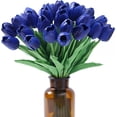 thumbnail image 1 of 15 tulipanes artificiales de seda de tacto real para decoración del hogar, Día de la Madre, primavera, boda, ramos, arreglos florales., 1 of 7