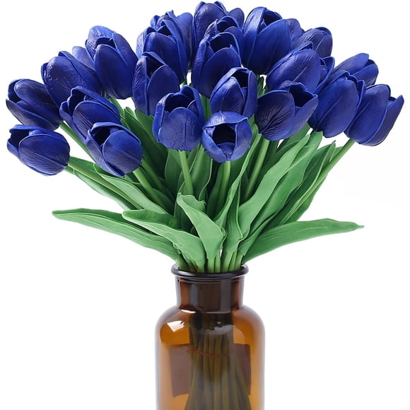 15 tulipanes artificiales de seda de tacto real para decoración del hogar, Día de la Madre, primavera, boda, ramos, arreglos florales.