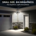 thumbnail image 4 of 2 Pack Outdoor Flood Light Fixtures With Dual Adjustable Heads,1500lm Exterior Spotlights,Dual Control-Switch/ Dusk-to-Dawn,IP54 Waterproof,4000K Security Lights(10W PAR38 LED Bulbs Included), 4 of 9