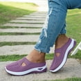 thumbnail image 5 of Willtoo Women's Slip on Sneakers Shoes Woven Orthopedic Breathable Soft Shoes Walking Shoes Hands Free Slip in, Soft Walking Shoes for Women Purple 5.5 Wide, 5 of 6