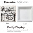 thumbnail image 2 of Zomyto 5"x5" Dandelion Today Is a Good Day To Have a Good Day Wooden Box Sign Small Centerpieces for Shelf, 2 of 6
