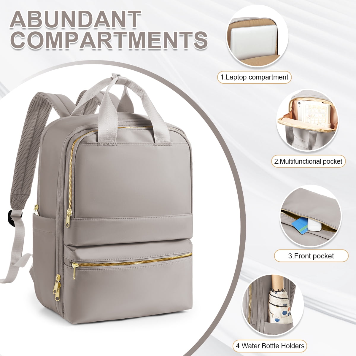 Travel Backpack For Women Men Airline Approved Carry On Bags For Airplanes Khaki Laptop Backpack Personal Item Backpack For Traveling On Airplane College Backpack With Laptop Compartment
