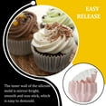 thumbnail image 3 of Yuarrent 100 piezas tazas para hornear papel engrasado Cupcake Muffin Liners moldes DIY resistentes al calor accesorios de panadería para el hogar Herramientas y accesorios para hornear Rosa Yuarrent HA065870-01, 3 of 6