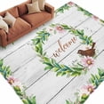thumbnail image 6 of Spring Botanical Area Rug 5x7 Washable Rug Non Slip Garden Birds Floral Leaves Gray Woodn Large Area Rug Soft Stainresistant Indoor Floor Carpet for Living Room Bedroom Home Office Dining Room, 6 of 8