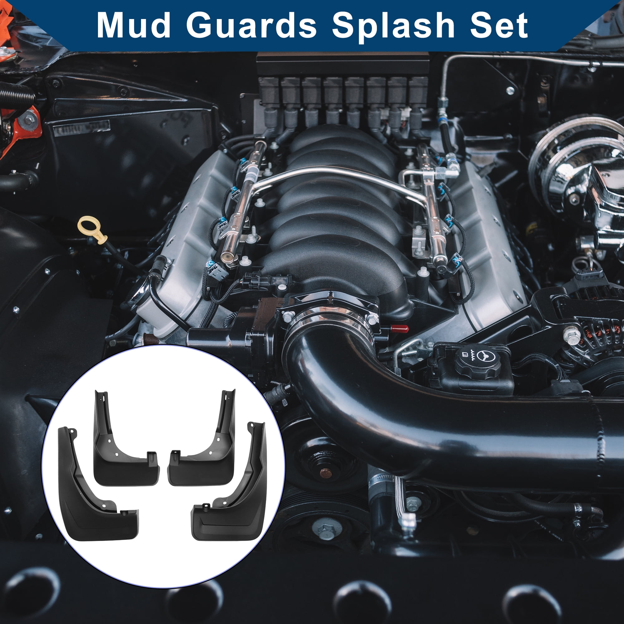 Unique Bargains Mud Flaps Splash Guards W/Mount  Accessories for Mercedes-Benz GLC Low-level Configuration without Pedal 2023-2024 Front and Rear Mud Guards 1 Set