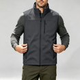 thumbnail image 5 of WRKEKC Softshell Vest for Men Stand Collar Zip-Up Multi Pocket Windproof Sleeveless Outerwear for Hiking and Daily Outfits, 5 of 9