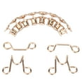 thumbnail image 3 of Adjustable Waist Buckle, Reusable Tool Free Stainless Steel Multifunctional Pants Button Pins  For Sewing For Skirts Collars Gold, 3 of 8