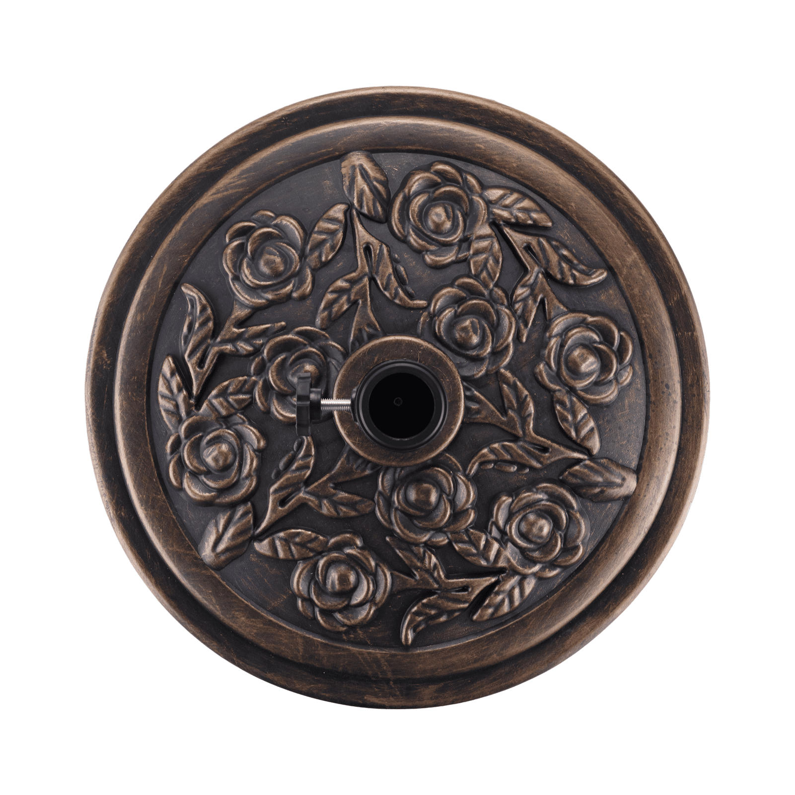 Autlaycil Round Cement Umbrella Base, Adjustment Knob, Fits 1.34"–1.9" Pole, 21.5 Pounds