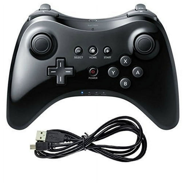 Wii U Controller,Rechargeable Bluetooth Dual Analog Controller Gamepad for Wii U Pro Controller with USB Charging Cable