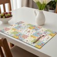 thumbnail image 6 of Placemat, Pioneer Flower Floral Print Pattern Place Mats Table Mat Set Of 2, PVC Washable Placemats for Party Kitchen Dining Decoration, 18x12 Inch, Fade Resistant, 6 of 6