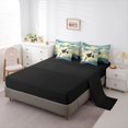 thumbnail image 5 of spefrowx Vintage Landscape Orca Queen Bedding for Kids, Snow Mountain Ocean Bedding Comforter Set Queen, Black Reversible, 7pcs, 5 of 6