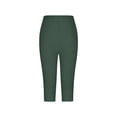 thumbnail image 4 of AzureSilk Women's Casual -Color Diamond-studded Slim-fit Cropped Bottoming Pants, Size S-3XL, 4 of 4