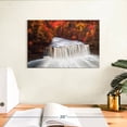 thumbnail image 3 of Elephant Stock Tahquamenon Falls In Autumn Wall Art - Horizontal Canvas Wall Art - Living Room Wall Decor - Nature Canvas - Gray And Orange Decor - 12" x 8", 3 of 8