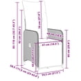 thumbnail image 6 of vidaXL Bistro Set Black, Cream White, 6 of 8