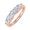 Pink, variant on 1 Carat (ctw) 5-Stone Diamond Wedding Band Ring in 10K White Gold (Ring Size 4)