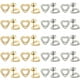 thumbnail image 1 of 40 piezas de aretes de corazón chapados en oro real de 24 quilates con agujeros para manualidades de aretes colgantes., 1 of 9
