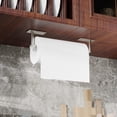 thumbnail image 3 of RUACQ Paper Towel Holder Under Cabinet, Self-Adhesive or Wall Mounted SUS304 Stainless Steel for Kitchen Bathroom, Silver, 3 of 6