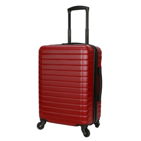 Protégé Vacationer 20-inch Carry-on Expandable Hardside Luggage Suitcase With 360-Spinner Wheels and Divider Pockets, Deep Red