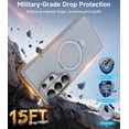 thumbnail image 6 of Samsung Galaxy S26 Ultra Case with Ring Kickstand - MagSafe Compatible, Translucent Matte Slim Shockproof Cover, Military Grade Drop Protection - Grey, 6 of 8