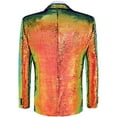 thumbnail image 4 of COOFANDY Men Shiny Sequins Suit Jacket Dress Sport Coat Banquet Prom Disco Party, 4 of 11