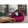 thumbnail image 6 of Sofa Sack Bean Bag Chair, Memory Foam Lounger with Microsuede Cover, Kids, Adults, 5 ft, Magenta, 6 of 6