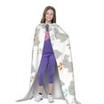 thumbnail image 4 of Honeii Gray Rabbit Print Poncho Cape, Cloak Coat, Snuggly Hooded Wearable Blanket, Hooded Cape For Teenagers,Halloween Costumes-Large, 4 of 7