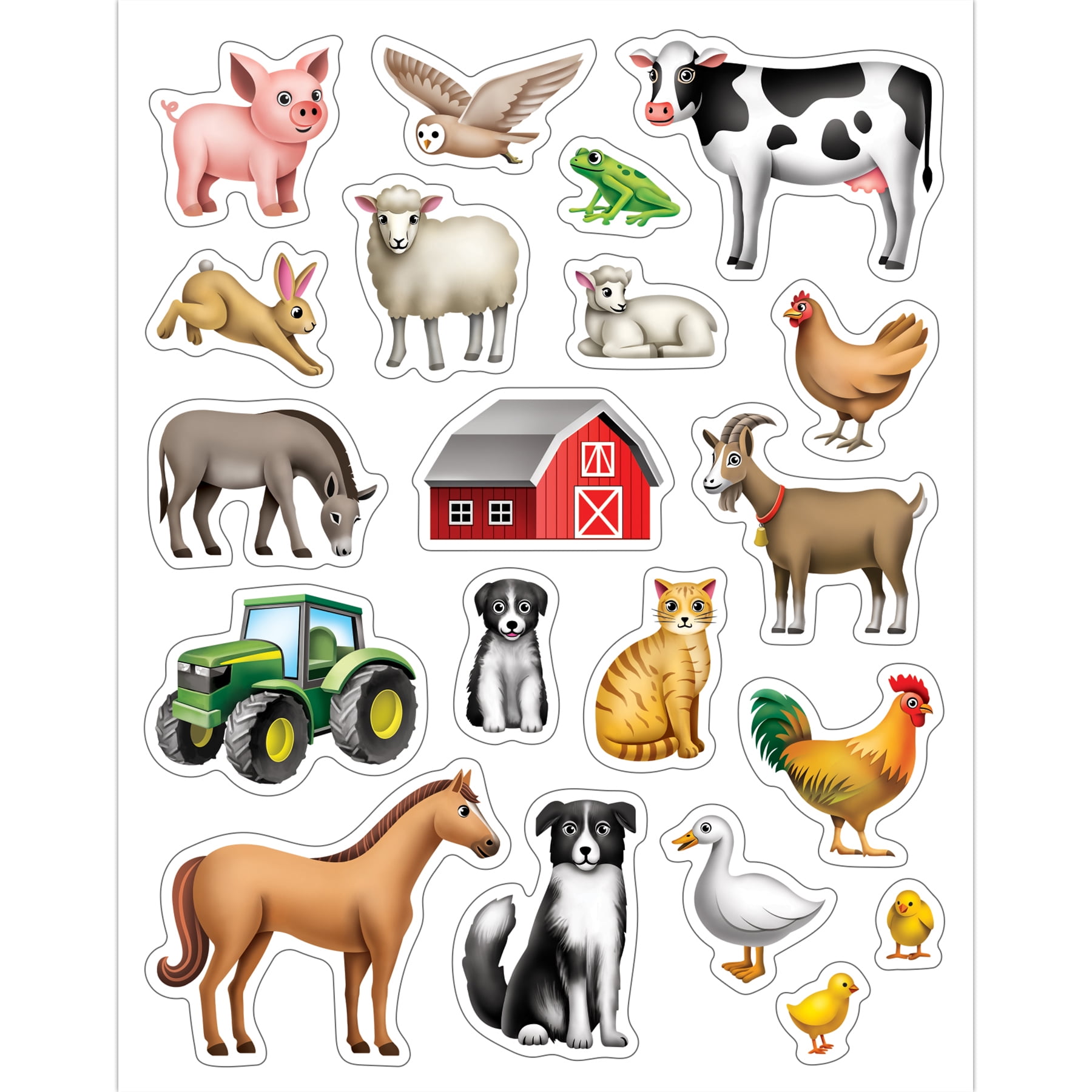 Teacher Created Resources Farm Stickers, 120 Per Pack, 12 Packs