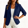 thumbnail image 4 of Guluxicc Women's Linen Blazers with Pockets Breathable Collared Button Closure Long Sleeve Dress Jackets Everyday Office Wear for Spring Summer Casual Outfits, 4 of 7